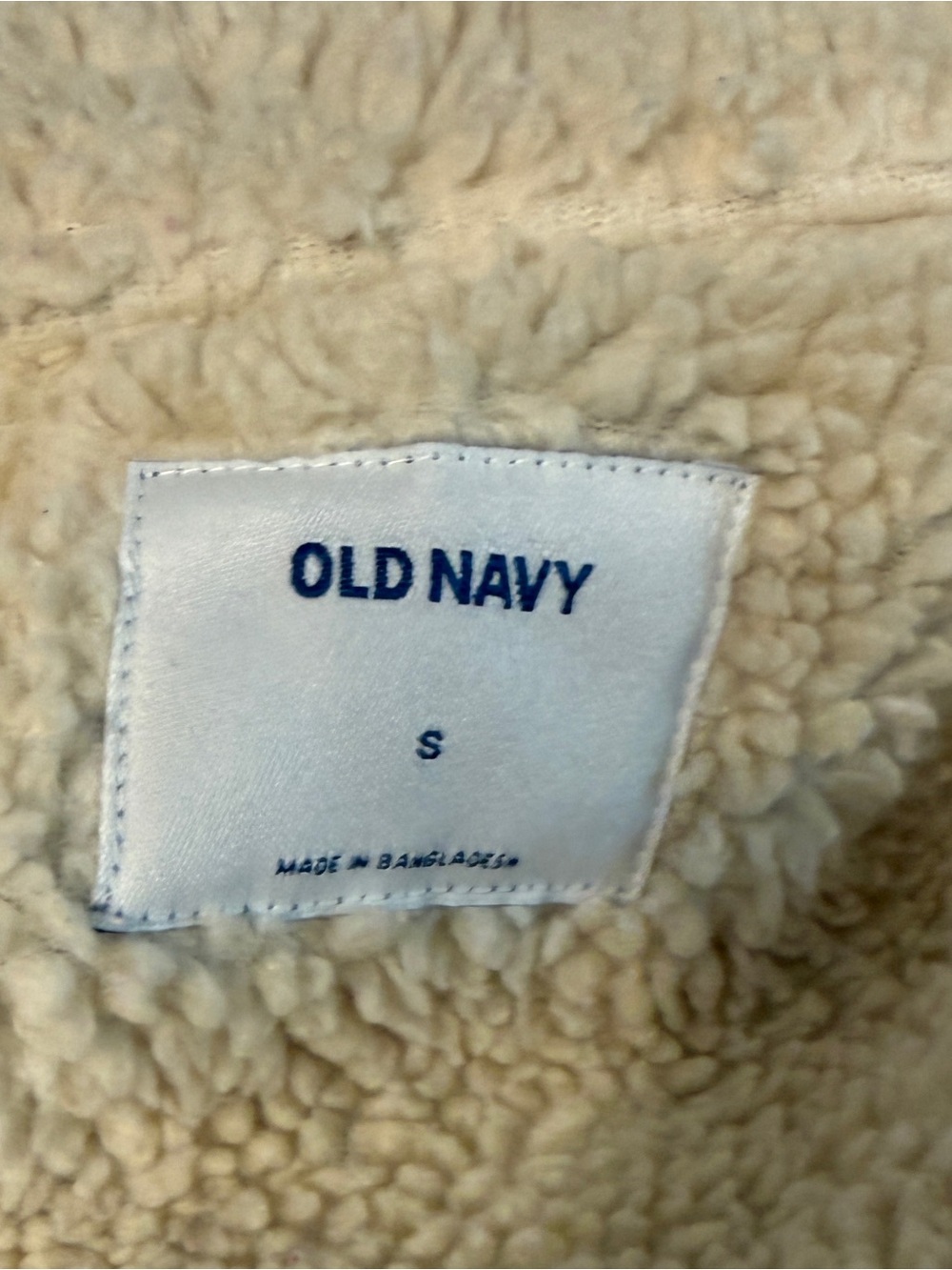Old Navy Blue Denim Trucker Jacket Sherpa Lined Y2K Women’s Size Small - Picture 2 of 16